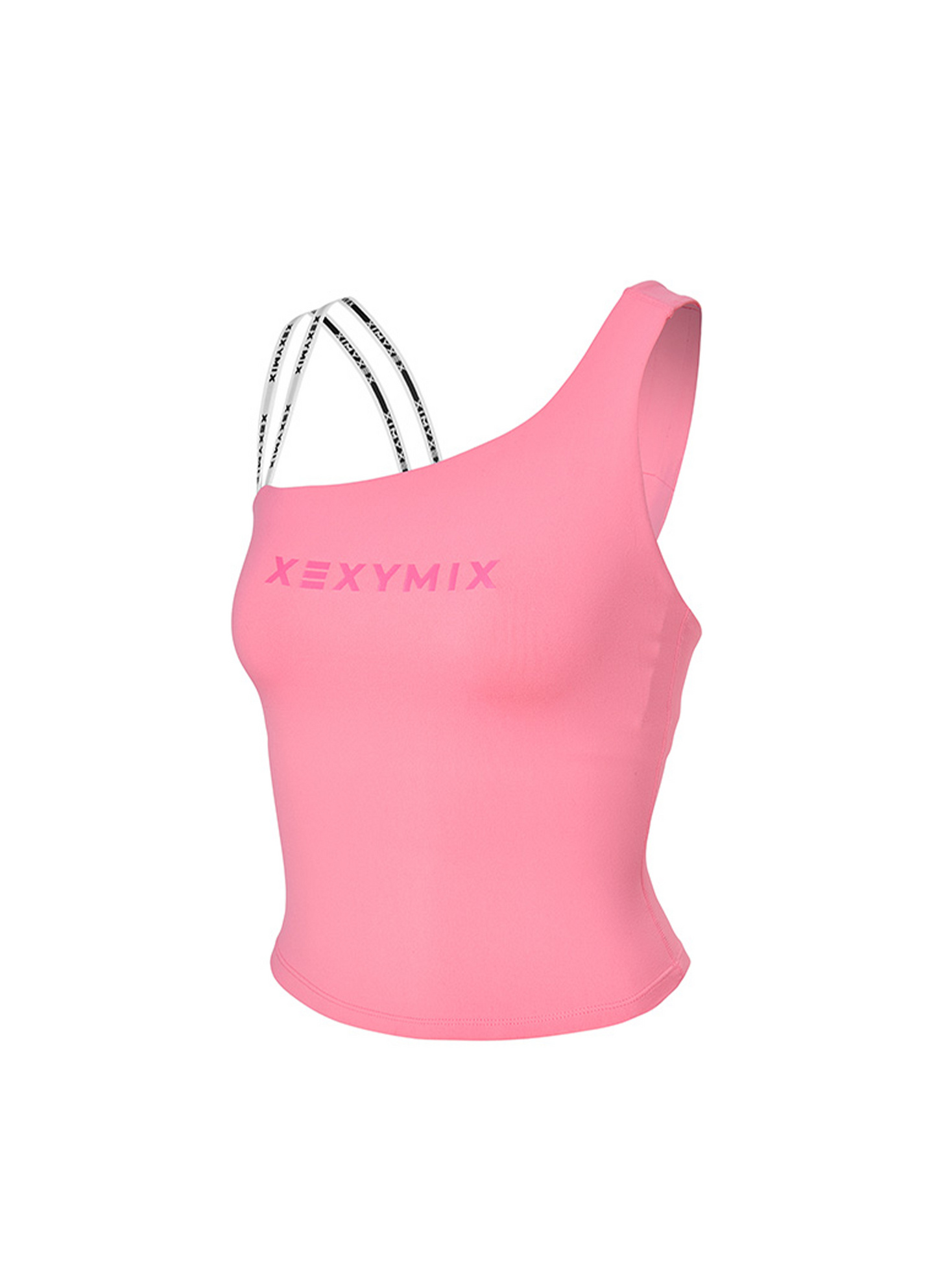 Unbalanced Logo Banding Crop Top