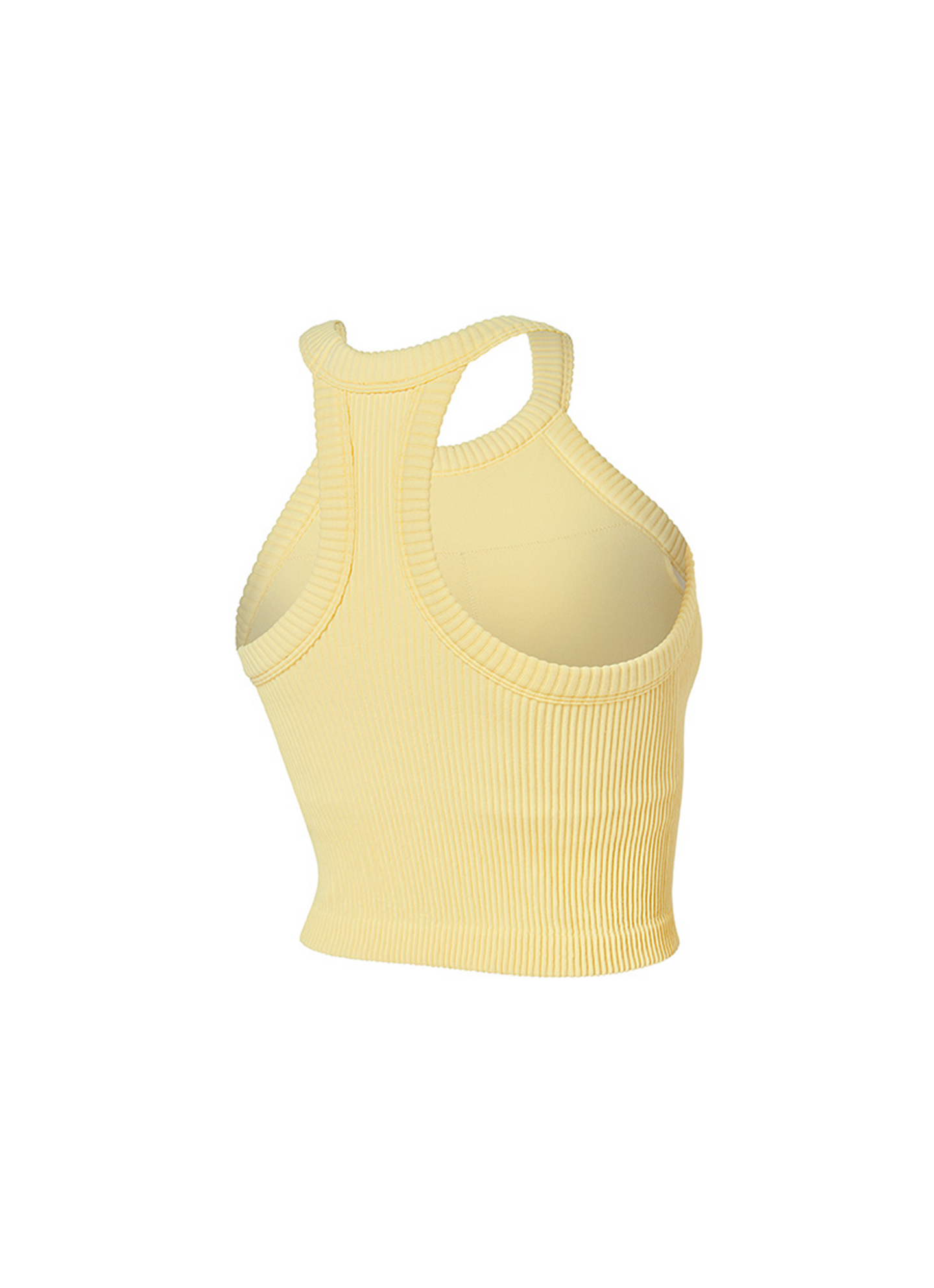 Ribbed Seamless Halter Neck Crop Top