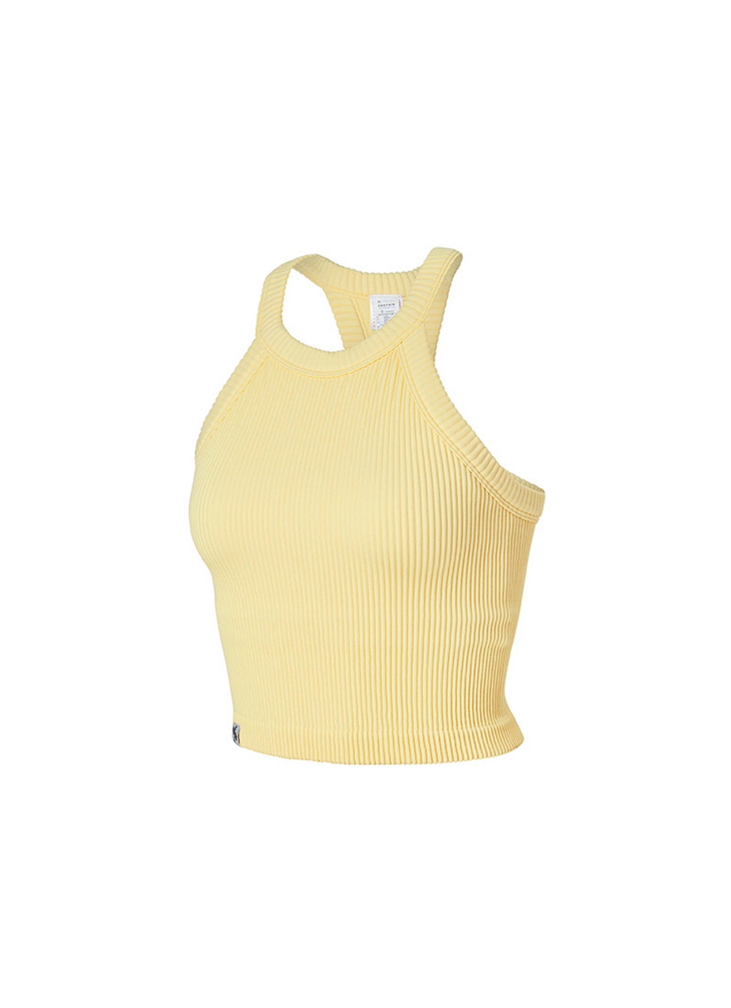 Ribbed Seamless Halter Neck Crop Top