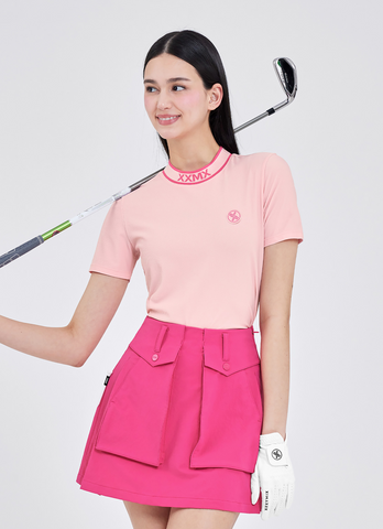 Golf Embossed Jacquard Logo Short Sleeve