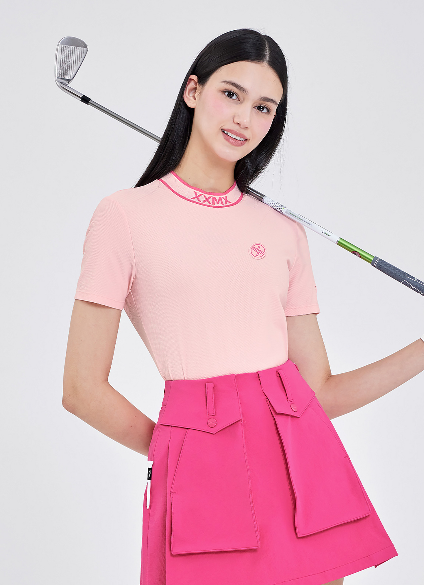 Golf Embossed Jacquard Logo Short Sleeve
