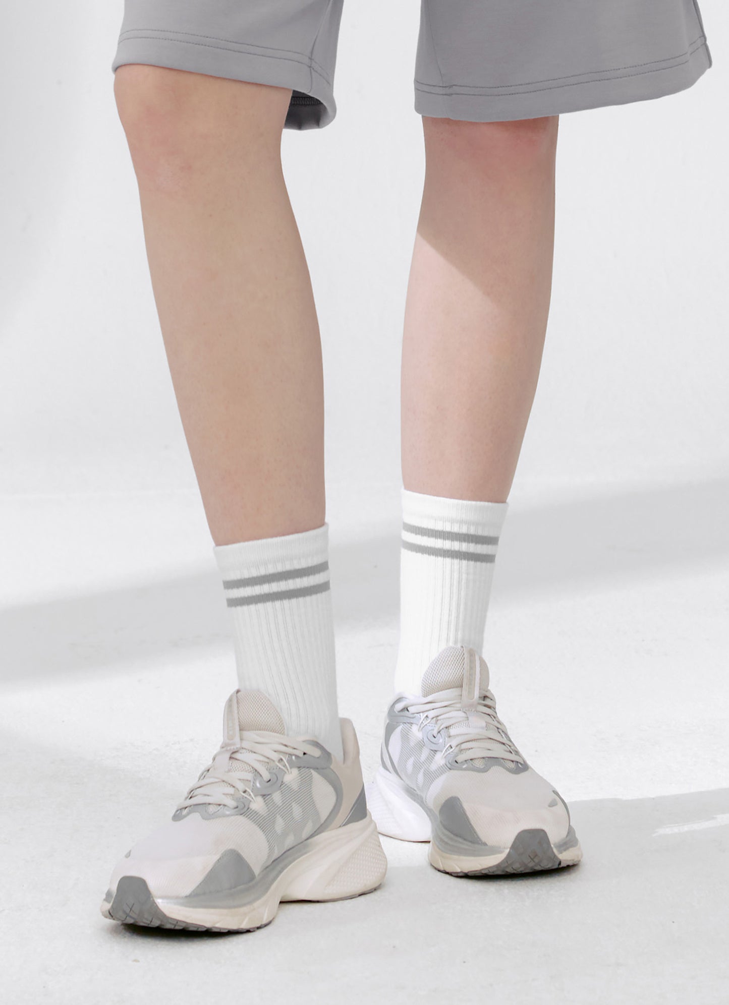 Fresh Double Line Crew Socks