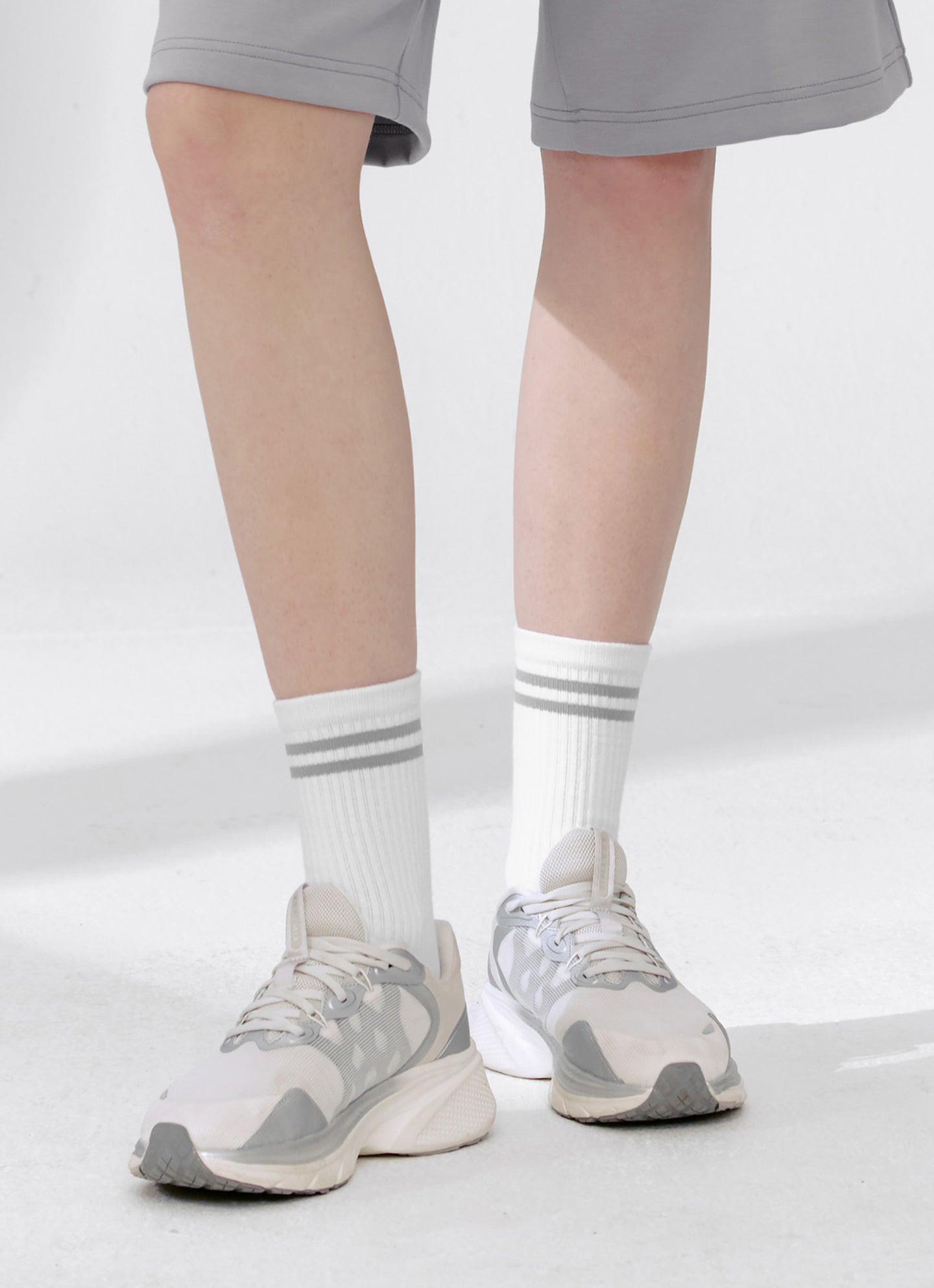 Fresh Double Line Crew Socks