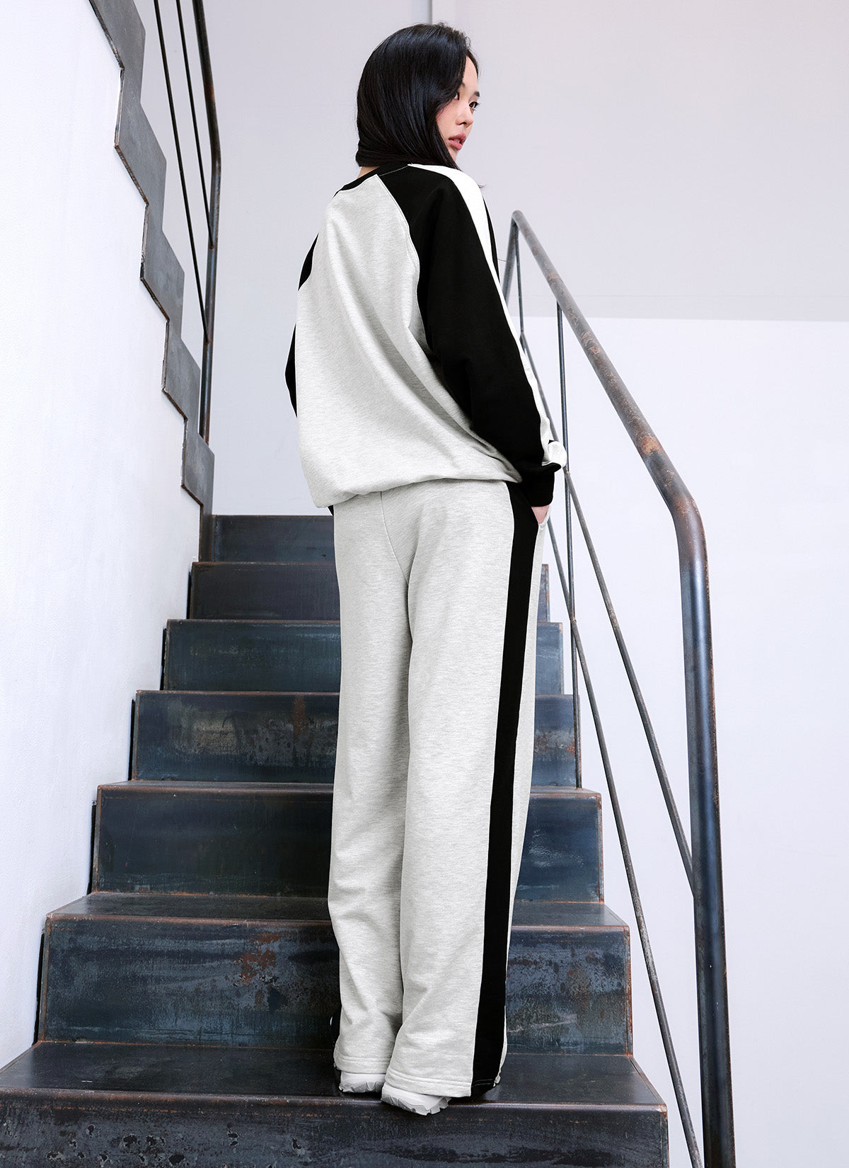 Sporty Track Sweatshirt Jacket