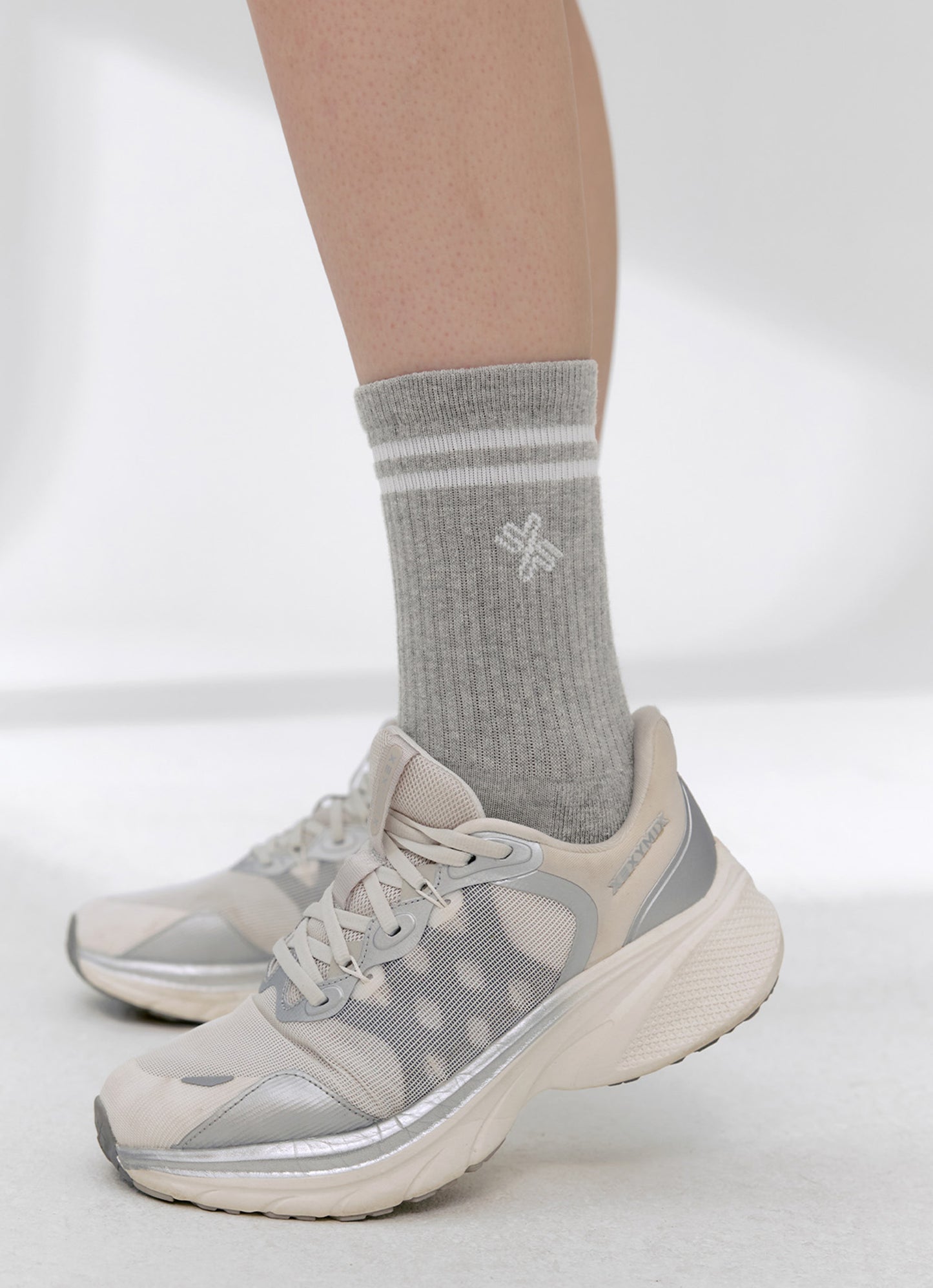 Fresh Double Line Crew Socks