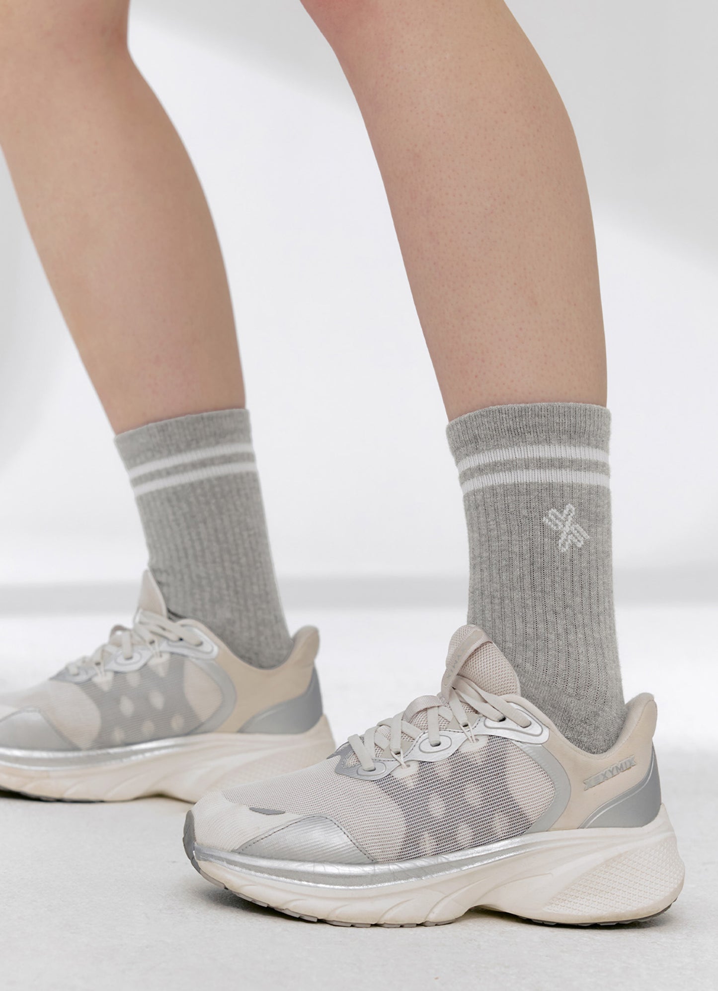 Fresh Double Line Crew Socks