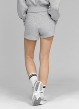 Warm Soft Basic Shorts in Melange Gray