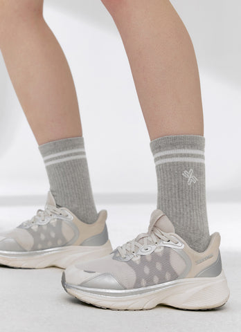Fresh Double Line Crew Socks