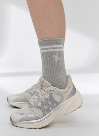 Fresh Double Line Crew Socks