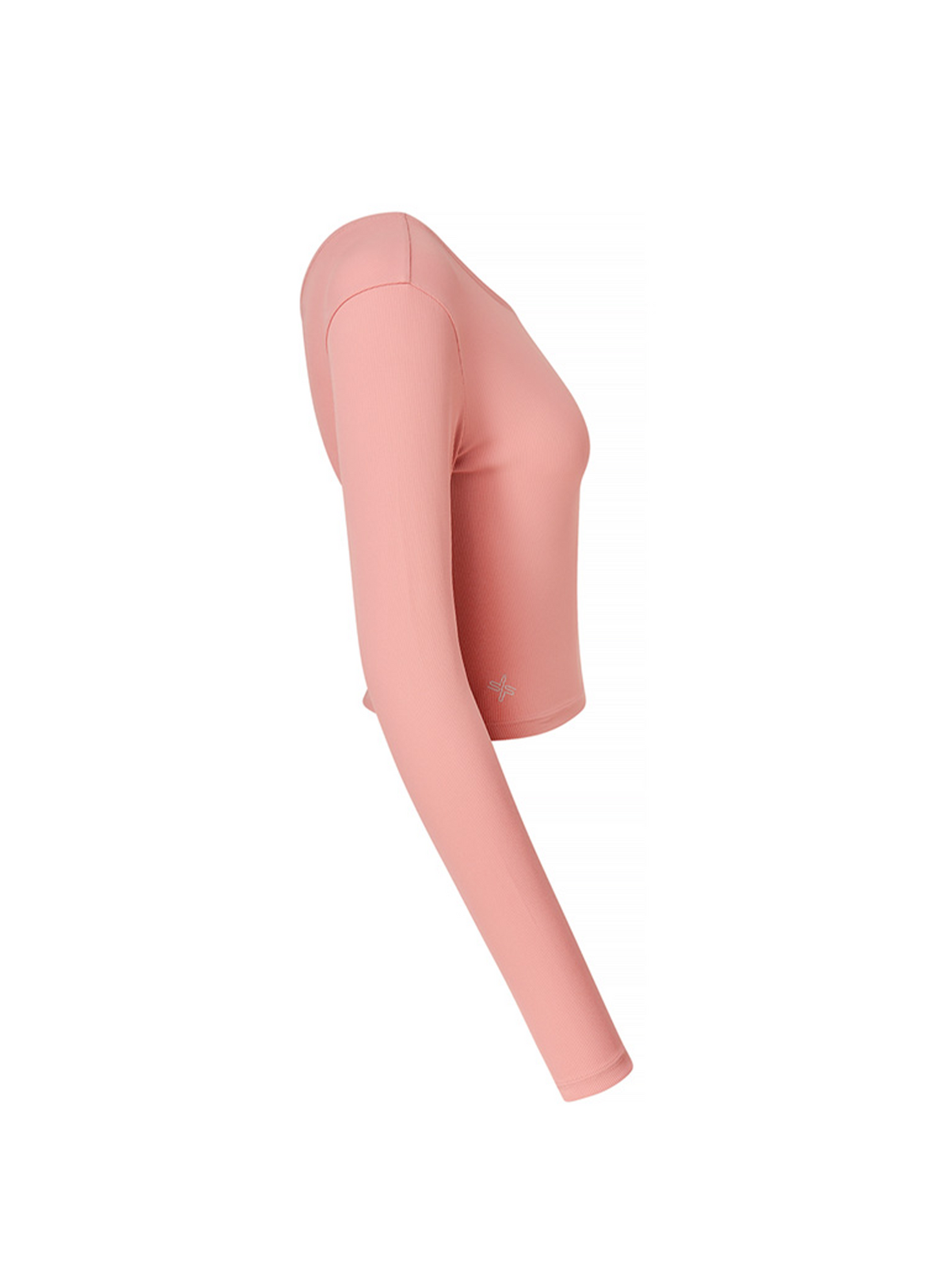 Ribbed Back Slit Finger Hole Long Sleeve