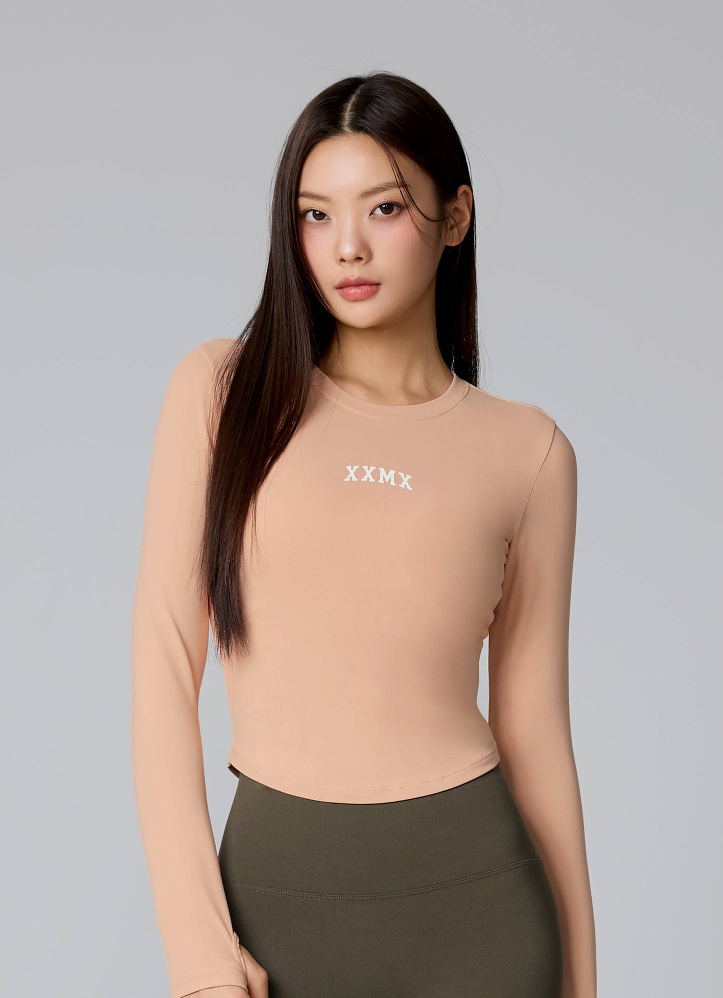 Cotton Like Finger Hole Long Sleeve