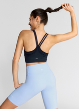 Dual Layer Seamless Bra Top in New York Navy