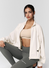 All-Easy Oversized Zip-Up in Oatmeal Cream