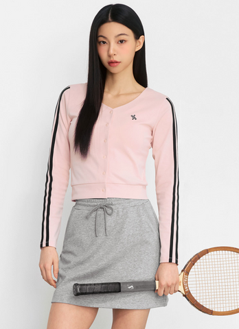 Eco Dex Color Block Crop Cardigan