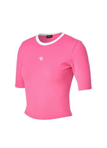 Sporty Logo Color Block Crop Top