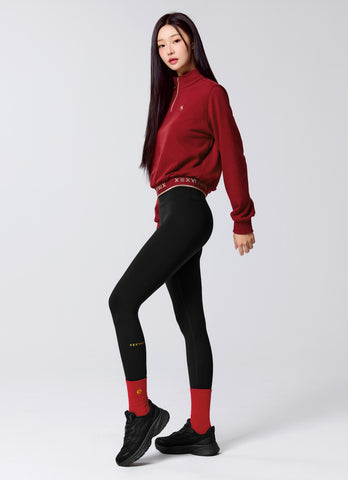 X Logo Embroidered Minimalist Mid-Calf Socks