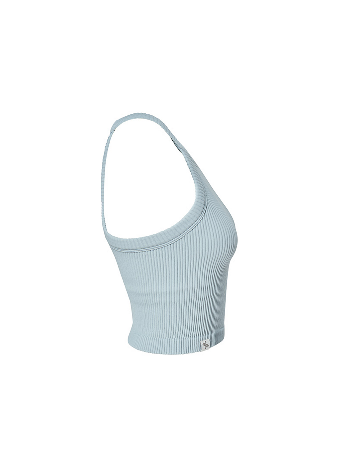 Ribbed Seamless Halter Neck Crop Top