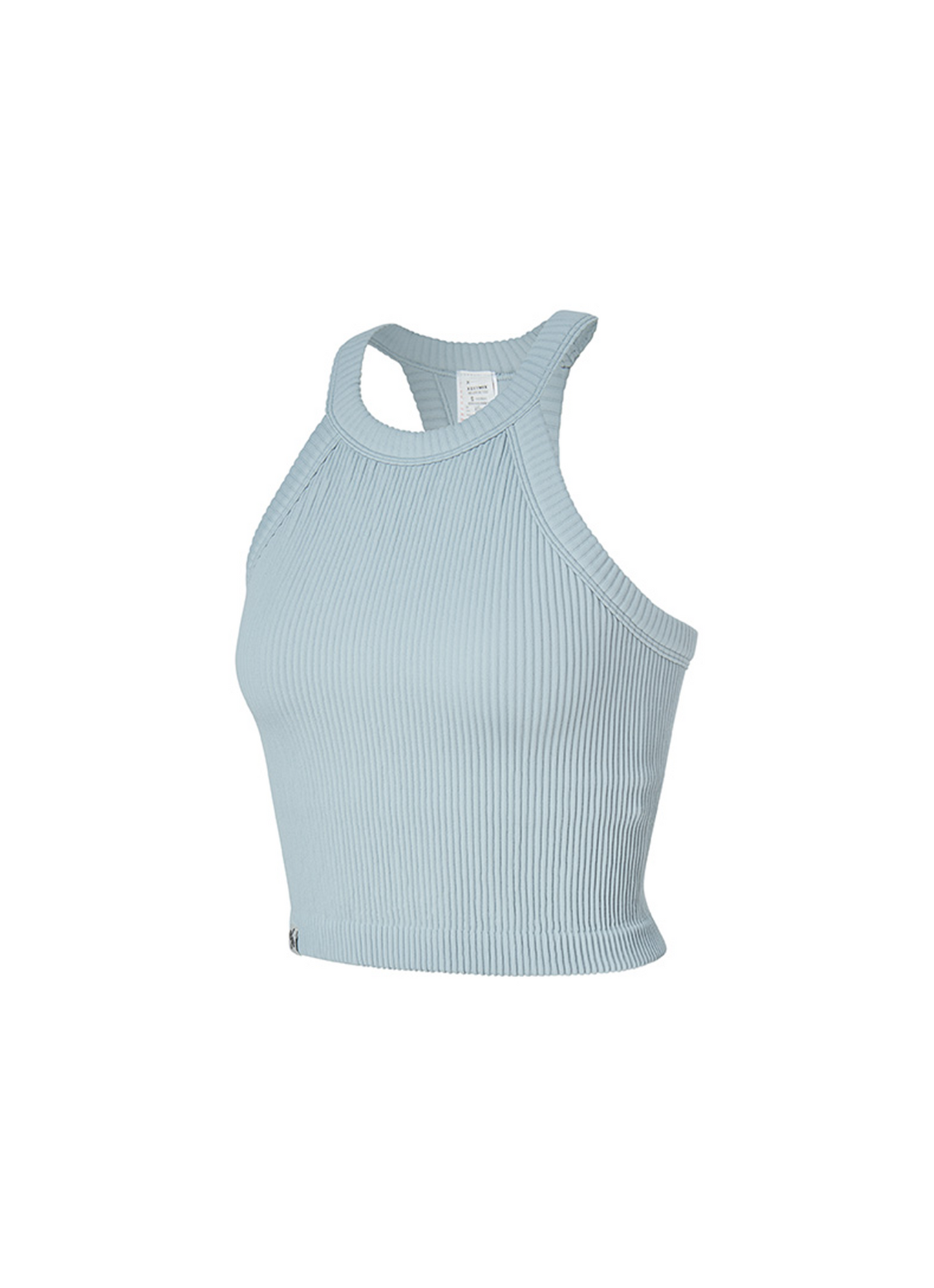 Ribbed Seamless Halter Neck Crop Top