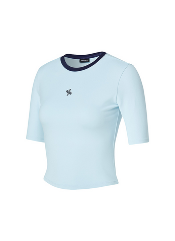 Sporty Logo Color Block Crop Top