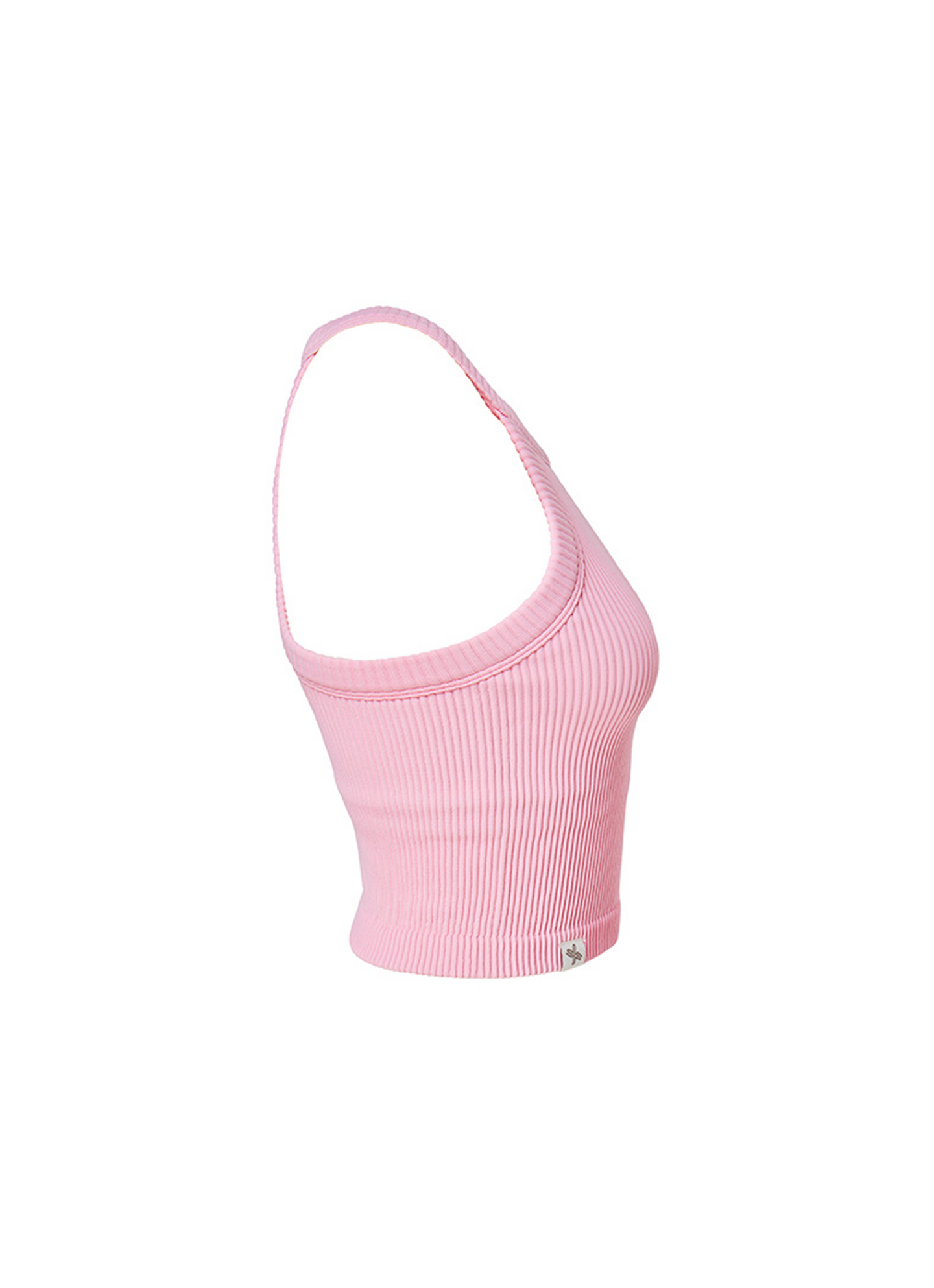 Ribbed Seamless Halter Neck Crop Top