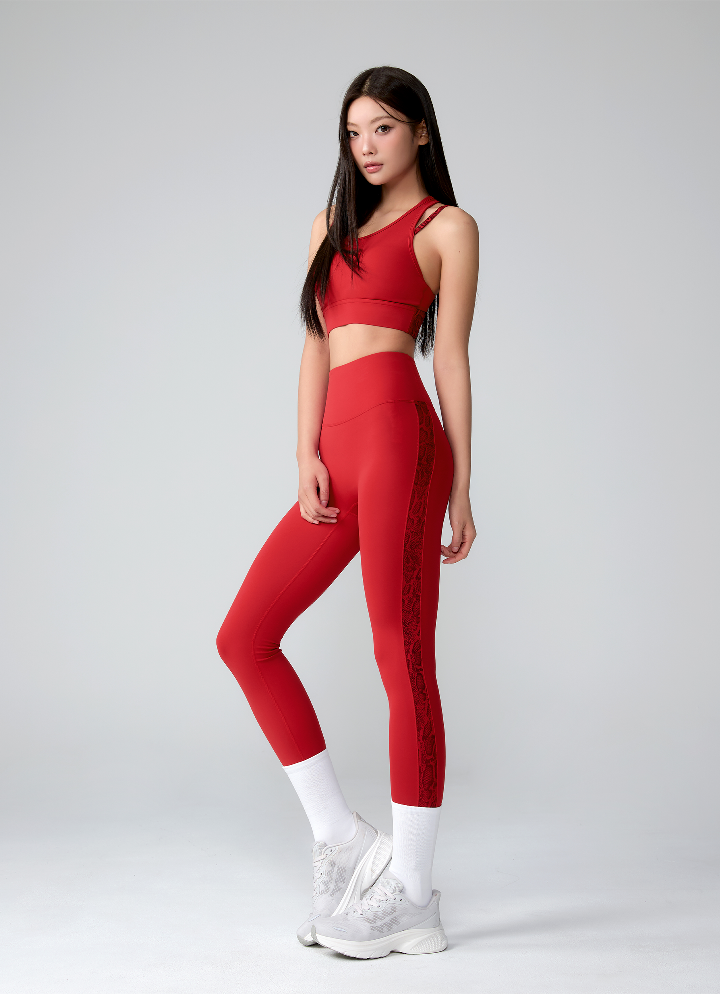 Black Label Signature Power Rise Python Colorblock Leggings