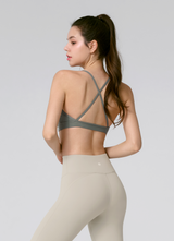 Comfort Up Cross-Back Bra Top in Sagebrush Green