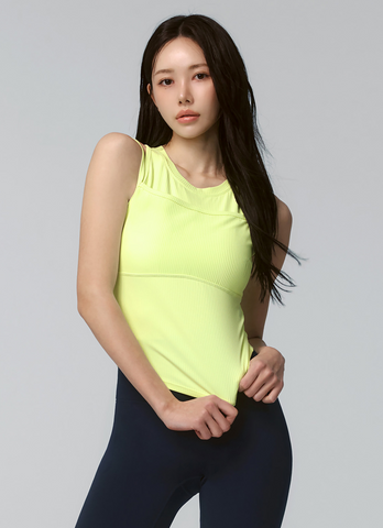 Soft Ribbed Layered Tank Top