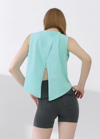 Pima Back Slit Sleeveless