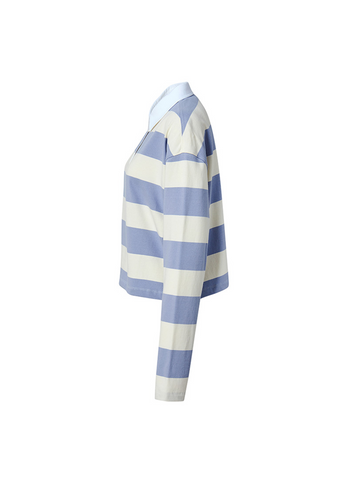 Striped Oversized Crop Longsleeve