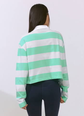 Striped Oversized Crop Longsleeve