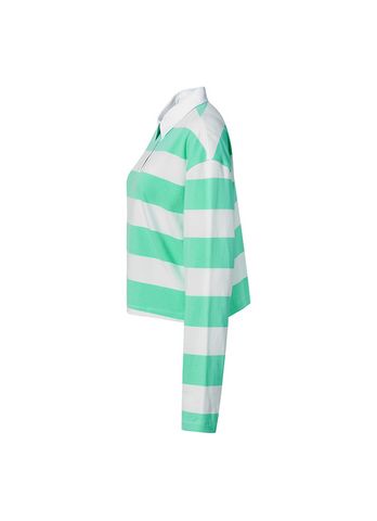 Striped Oversized Crop Longsleeve