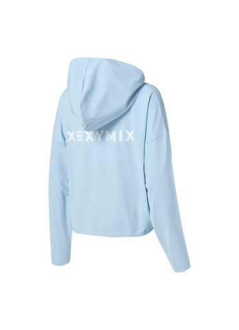 Daily Feather String Crop Hoodie