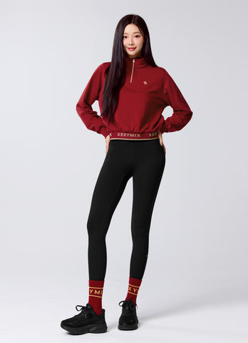 Gold Logo Athletic Mid-Crew Socks