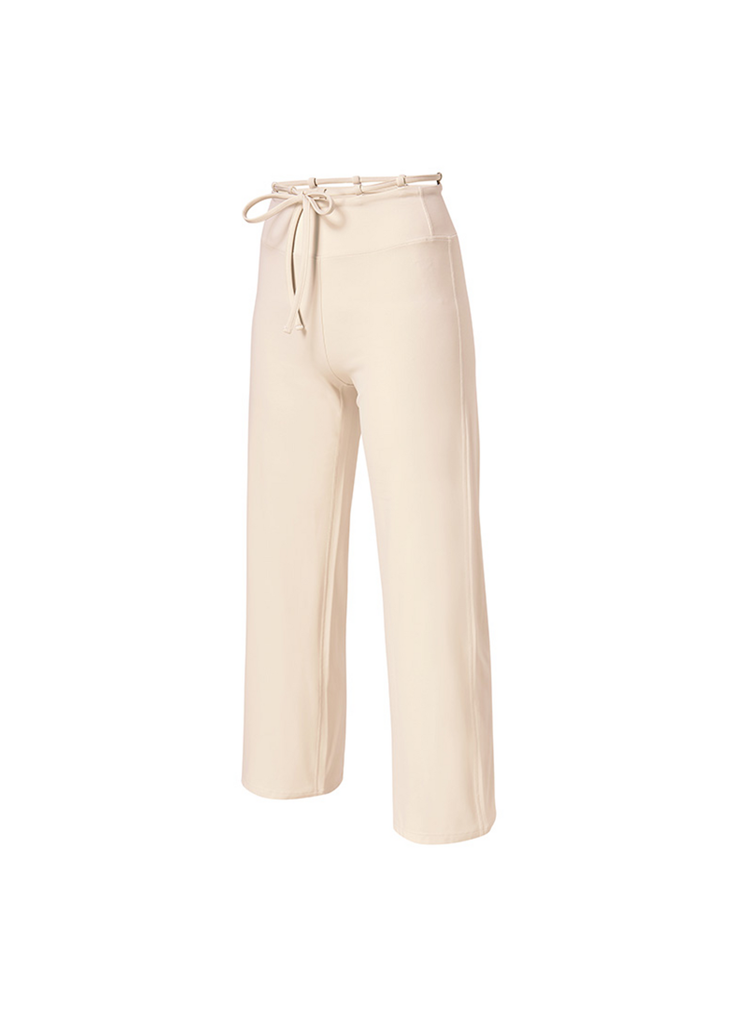Black Label Signature Power Rise Brushed-Fleece String Wide Leggings