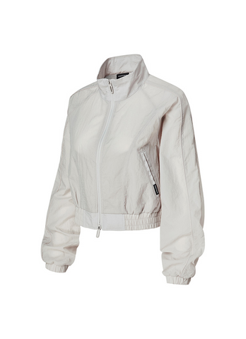 Light Woven Piping Crop Jacket