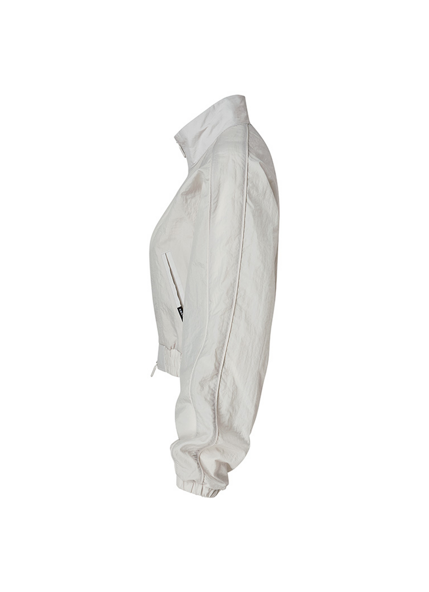 Light Woven Piping Crop Jacket
