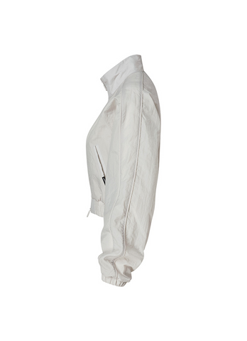 Light Woven Piping Crop Jacket