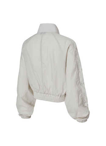 Light Woven Piping Crop Jacket