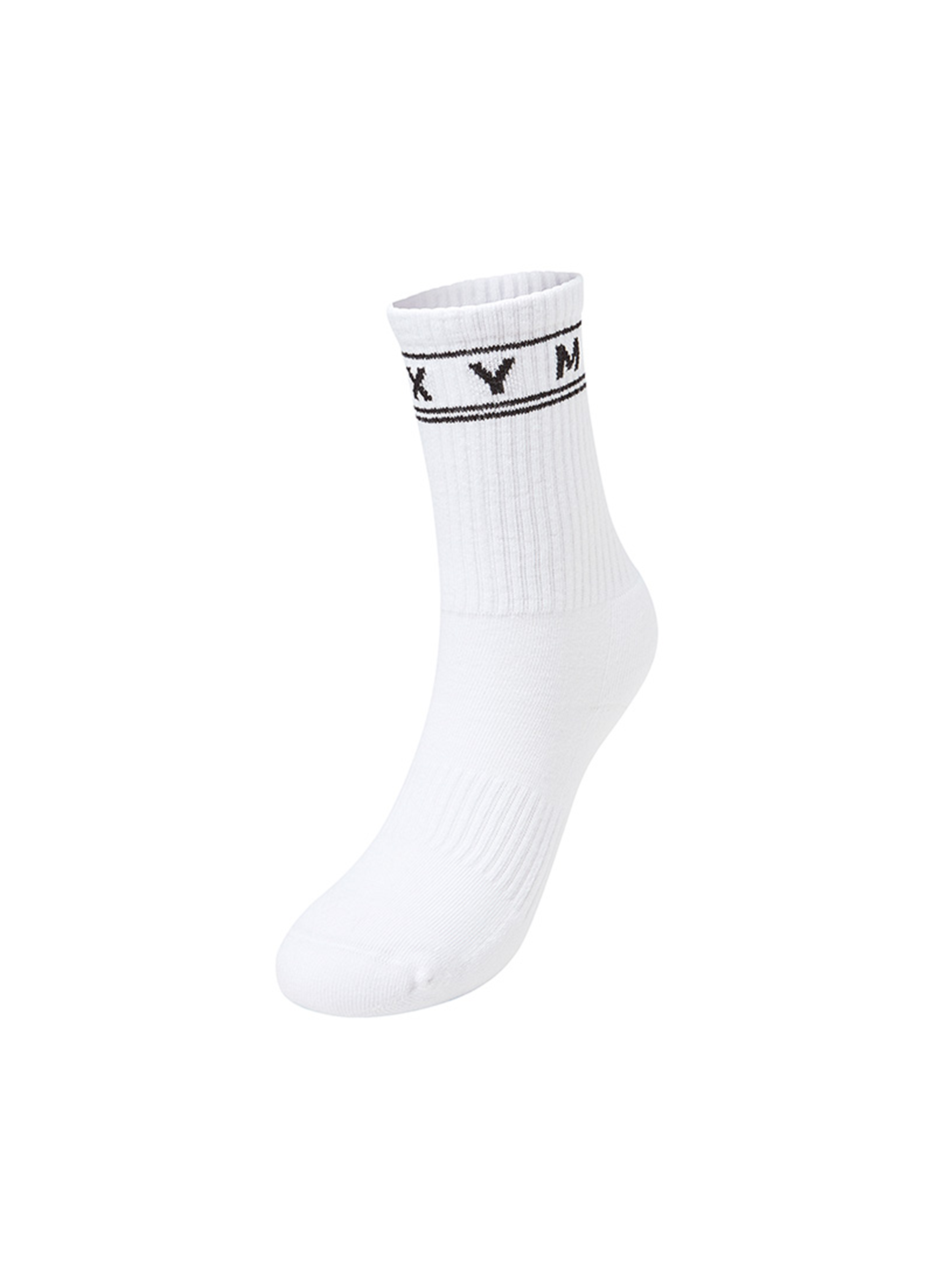 Fresh Lettering Crew Socks in Ivory