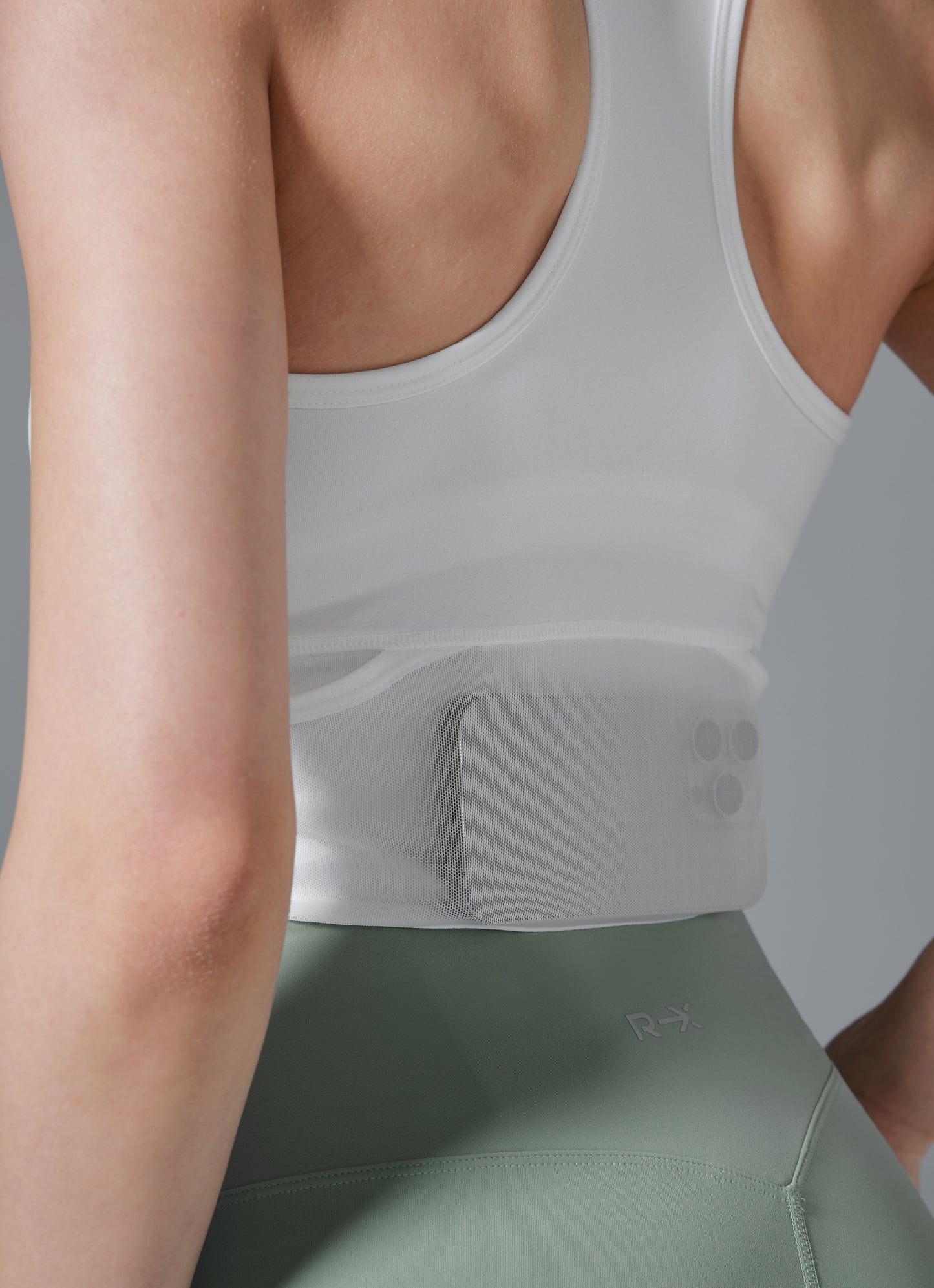 RX Comfort Fine Mesh Pocket Crop Top