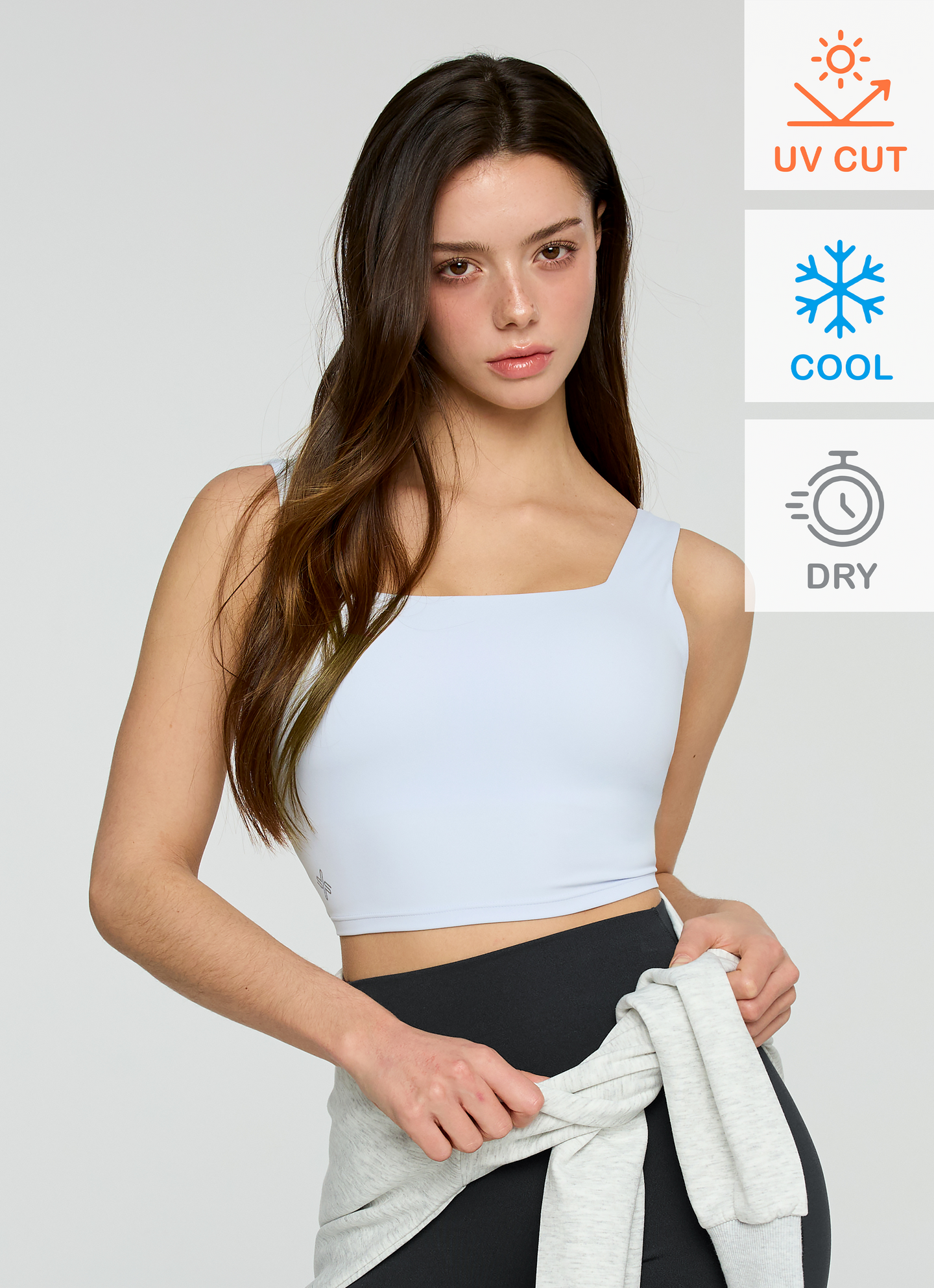 Black Label Signature Power Rise Back Twist Crop Top