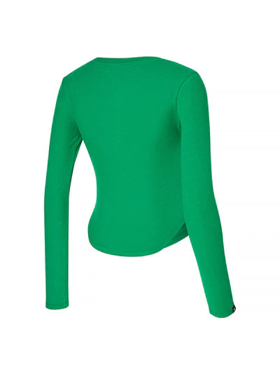 Soft Ribbed Button Long Sleeve