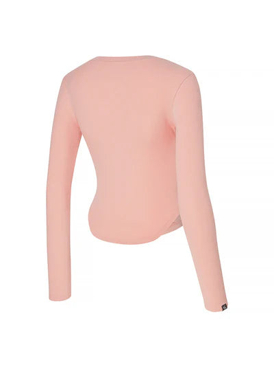 Soft Ribbed Button Long Sleeve