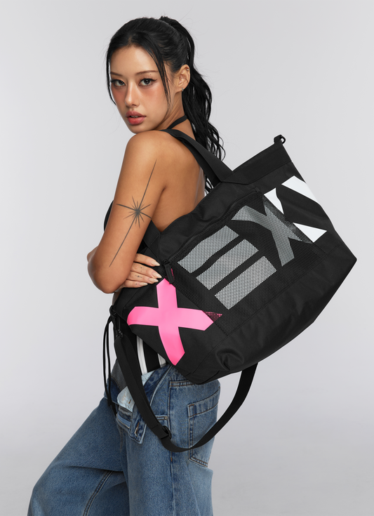 Lettering Key Point Large Shopping Bag