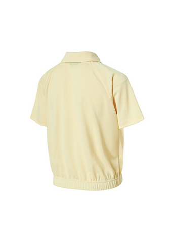 Soft Pique Half Zip Up Short Sleeve
