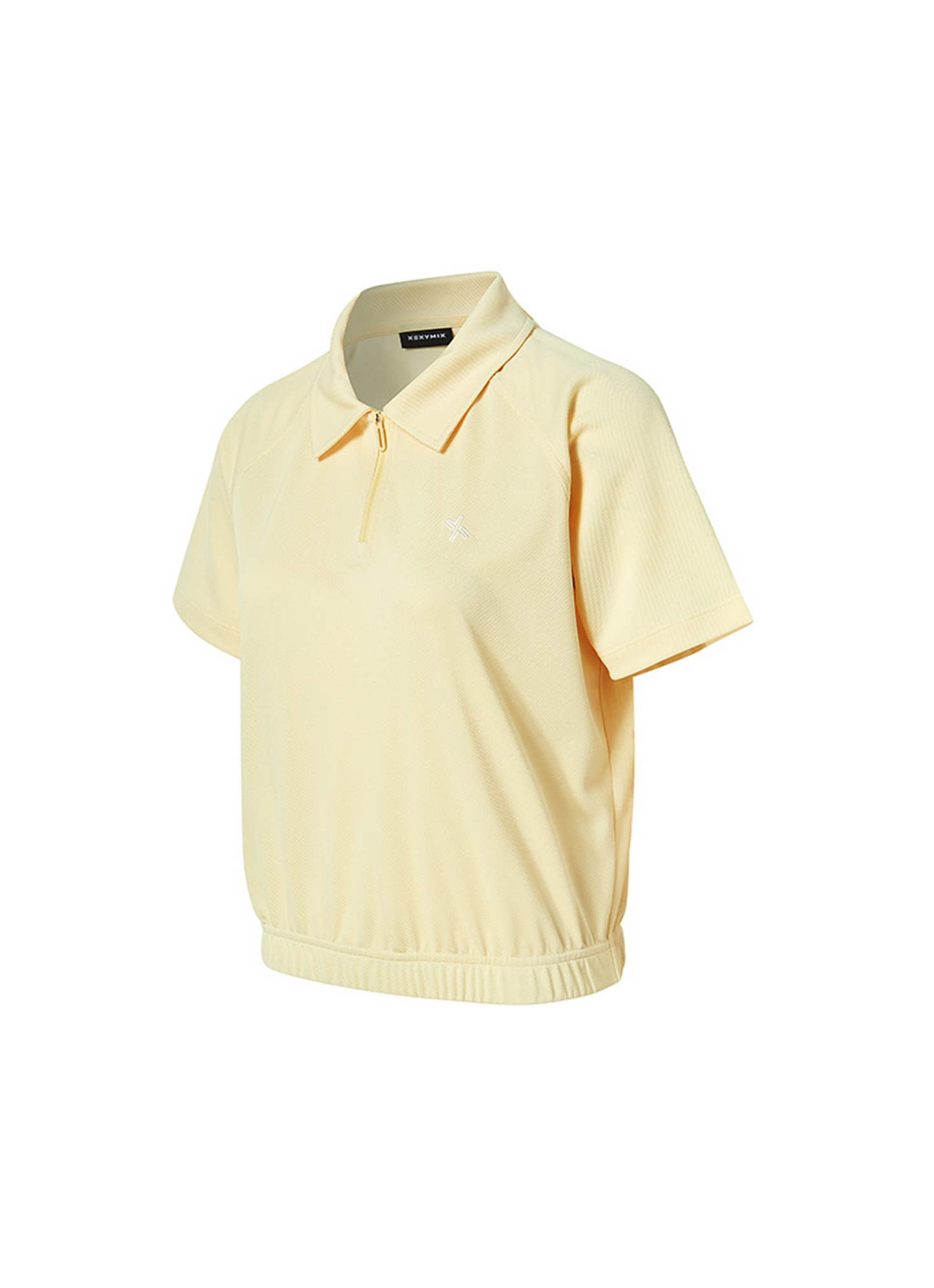 Soft Pique Half Zip Up Short Sleeve