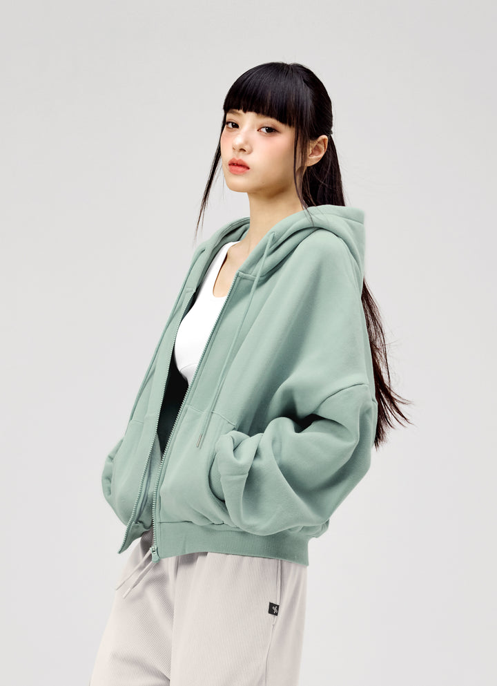 Fleece-Lined Hood Zip-up