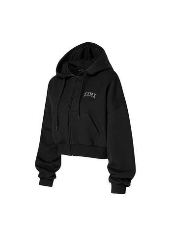 Warm Cotton Crop Hood Zip-up