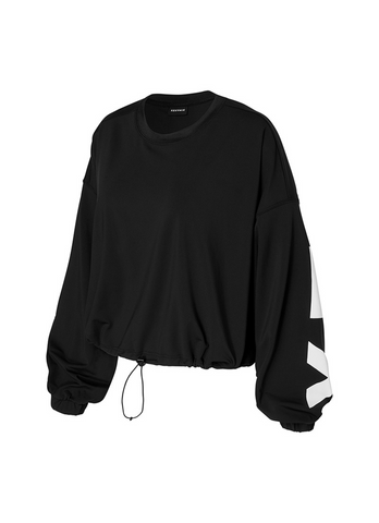 Lettering Loose-Fit Cropped Sweatshirt