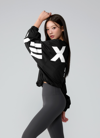 Lettering Loose-Fit Cropped Sweatshirt